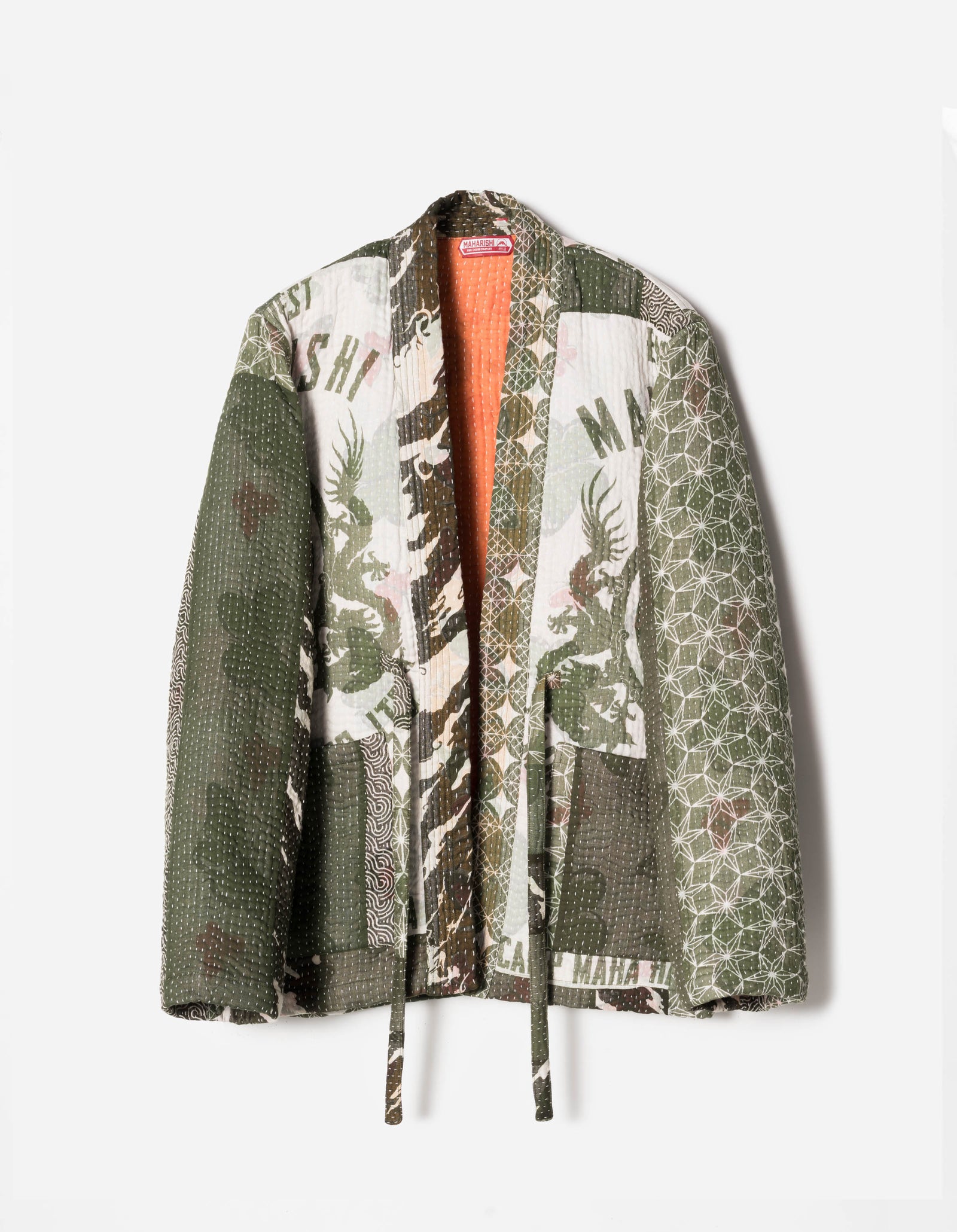 7277 Maha Dry Goods Kimono Ecru/Olive