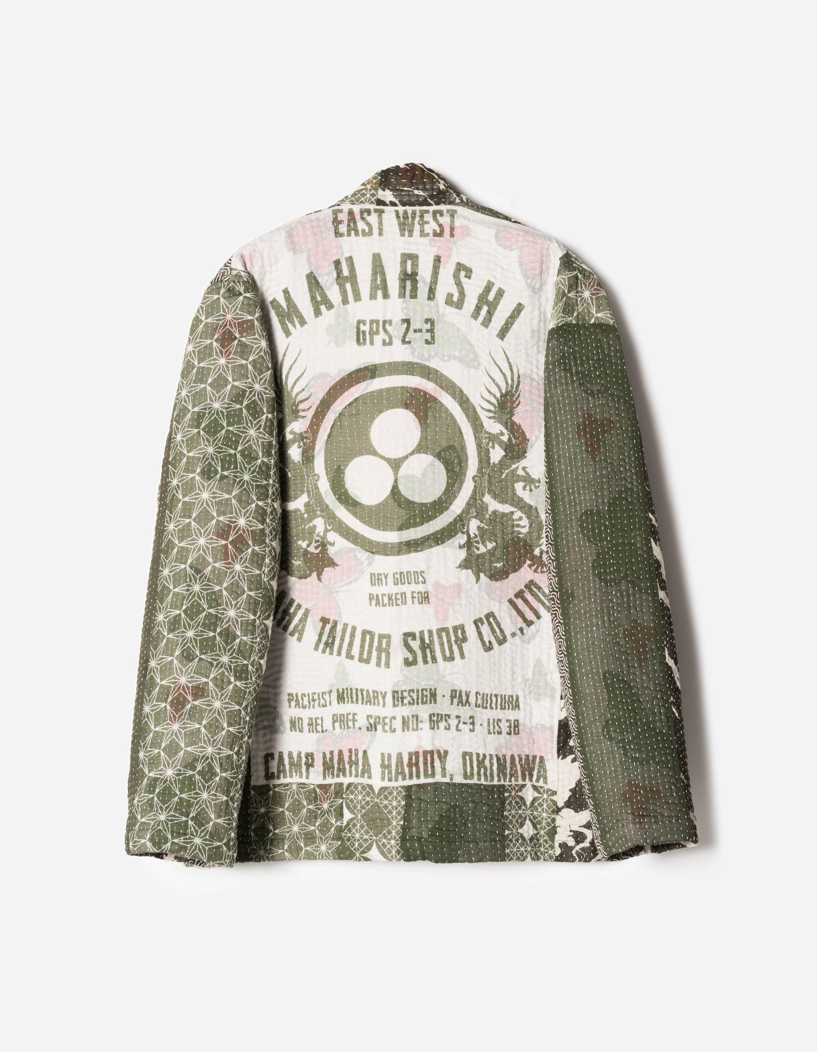 7277 Maha Dry Goods Kimono Ecru/Olive