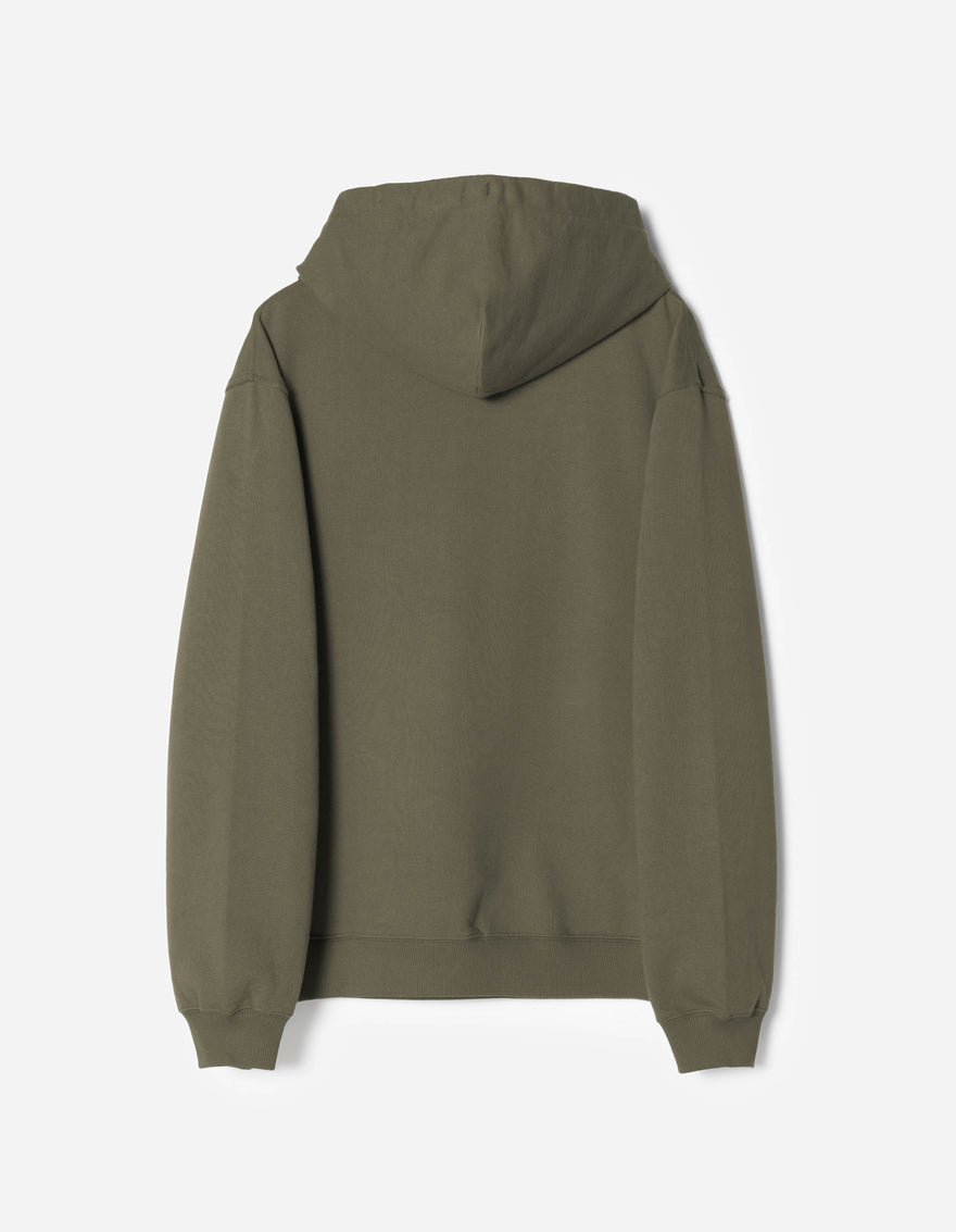 7287 Maharishi Organic Hooded Sweat Olive OG-107F