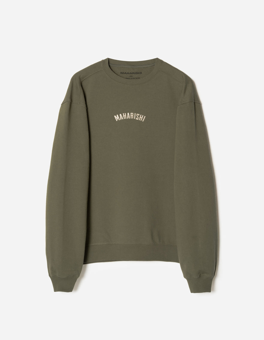 7288 Maharishi Organic Crew Sweat Olive OG-107F