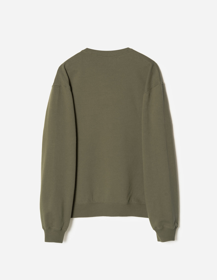 7288 Maharishi Organic Crew Sweat Olive OG-107F