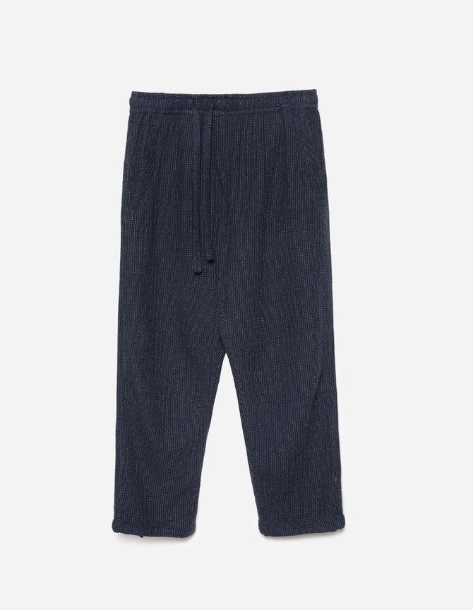 7300 Light Kantha Asym Track Pant Indigo