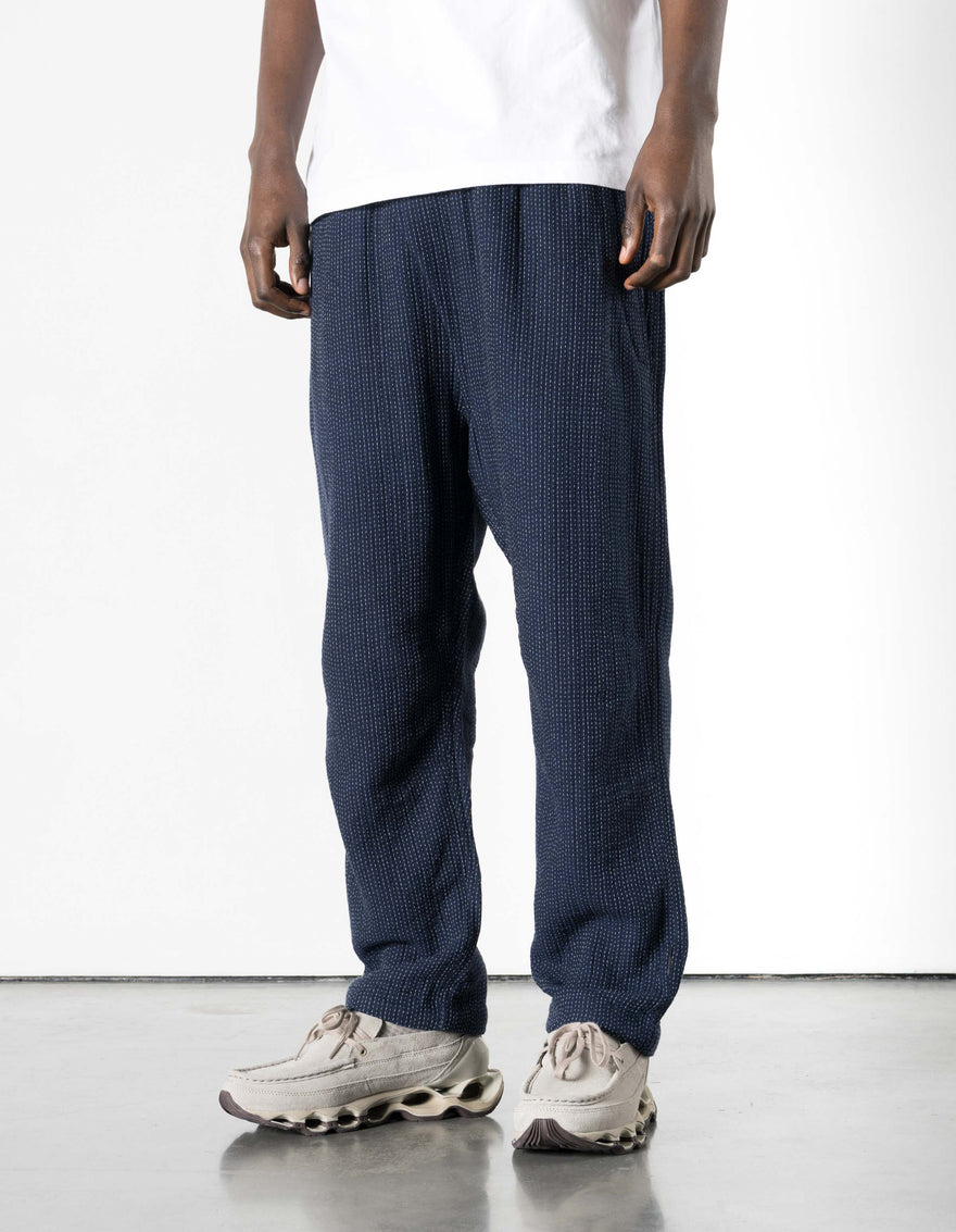 7300 Light Kantha Asym Track Pant Indigo