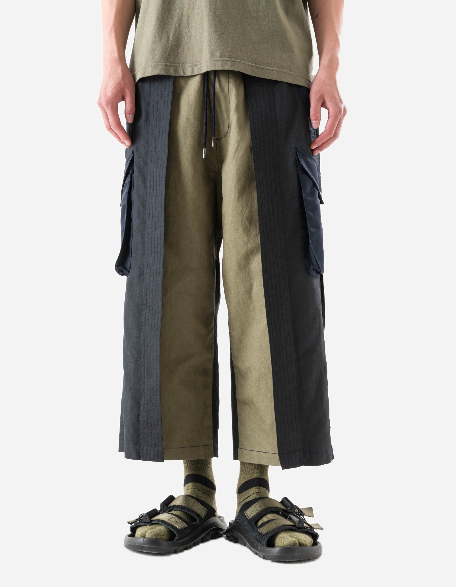 7406 Duality Hemp Cargo Hakama Navy/Olive