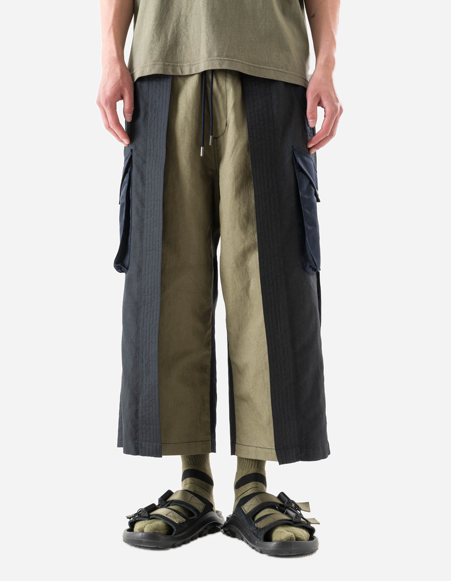7406 Duality Hemp Cargo Hakama Navy/Olive