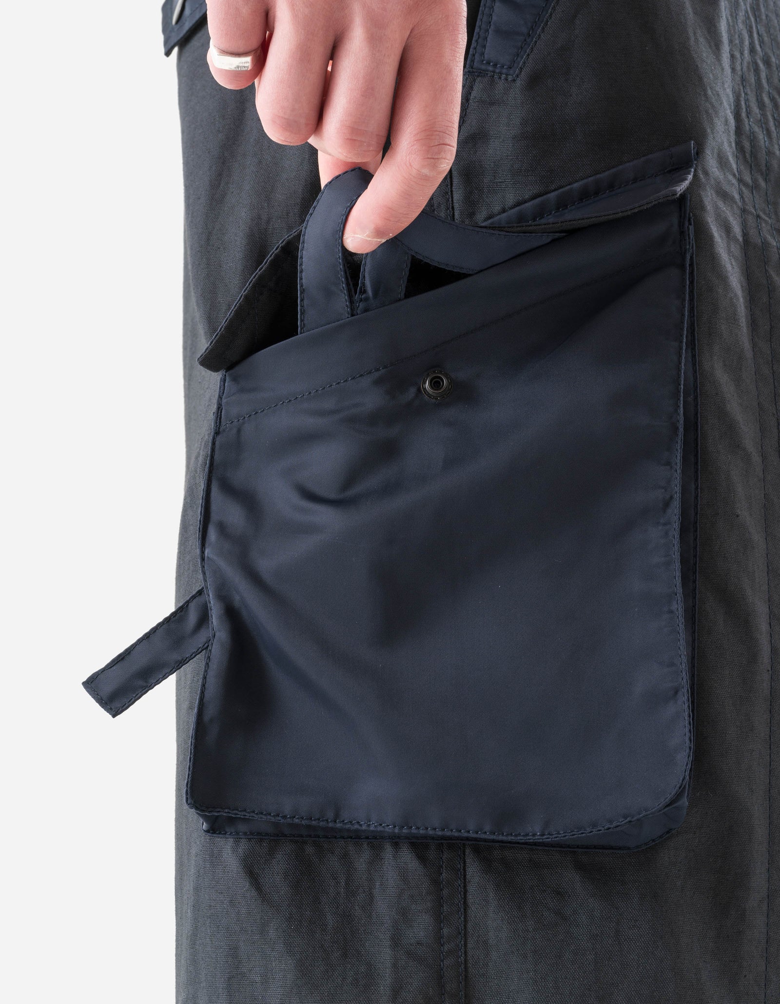 7406 Duality Hemp Cargo Hakama Navy/Olive