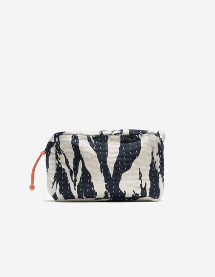 7332 Tigerstripe Travel Pouch Navy/Ecru