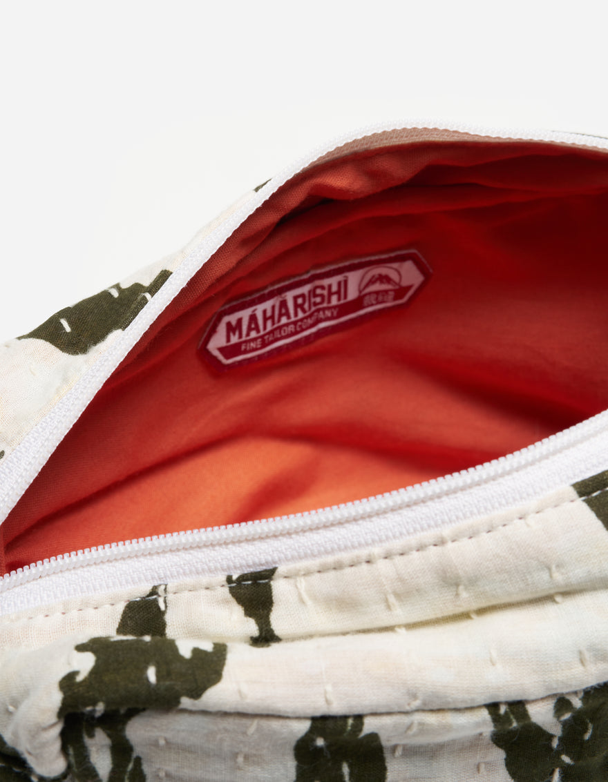 7332 Tigerstripe Travel Pouch Ecru/Olive