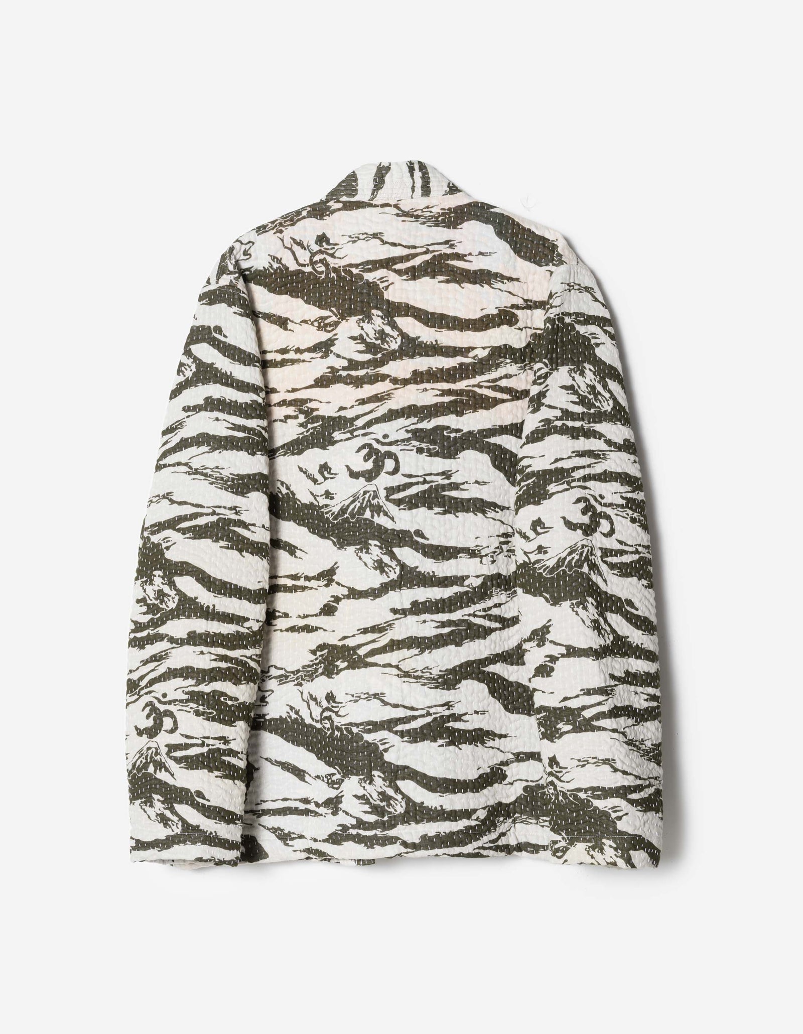 7333 Tigerstripe Kimono Ecru/Olive