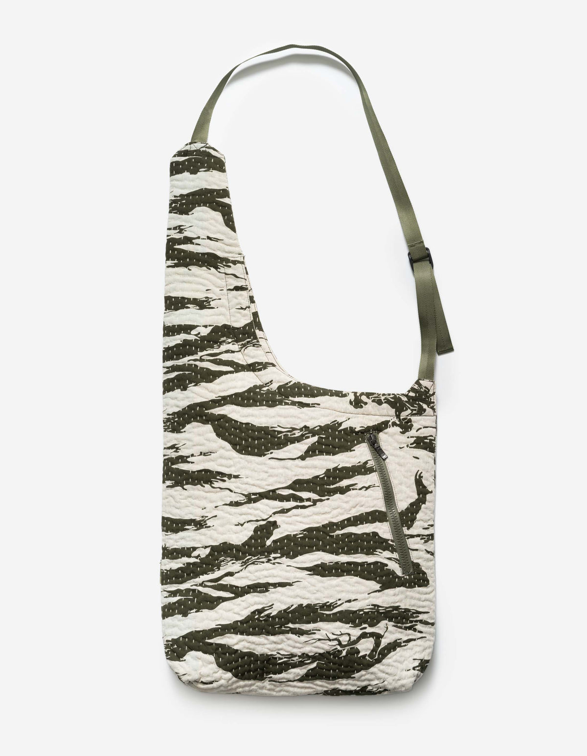 7335 Tigerstripe Monk Sling Bag Ecru/Olive