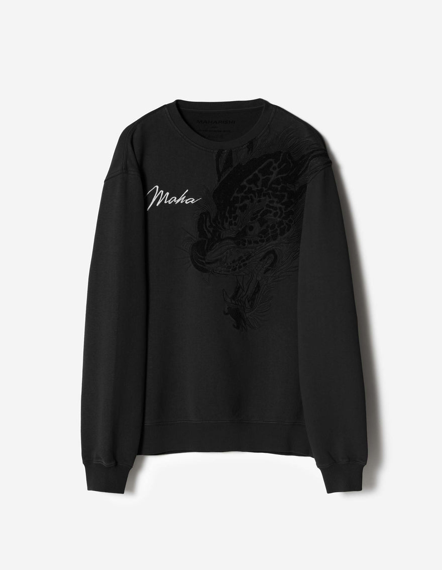 7338 Chimera Panther Crew Sweat Black