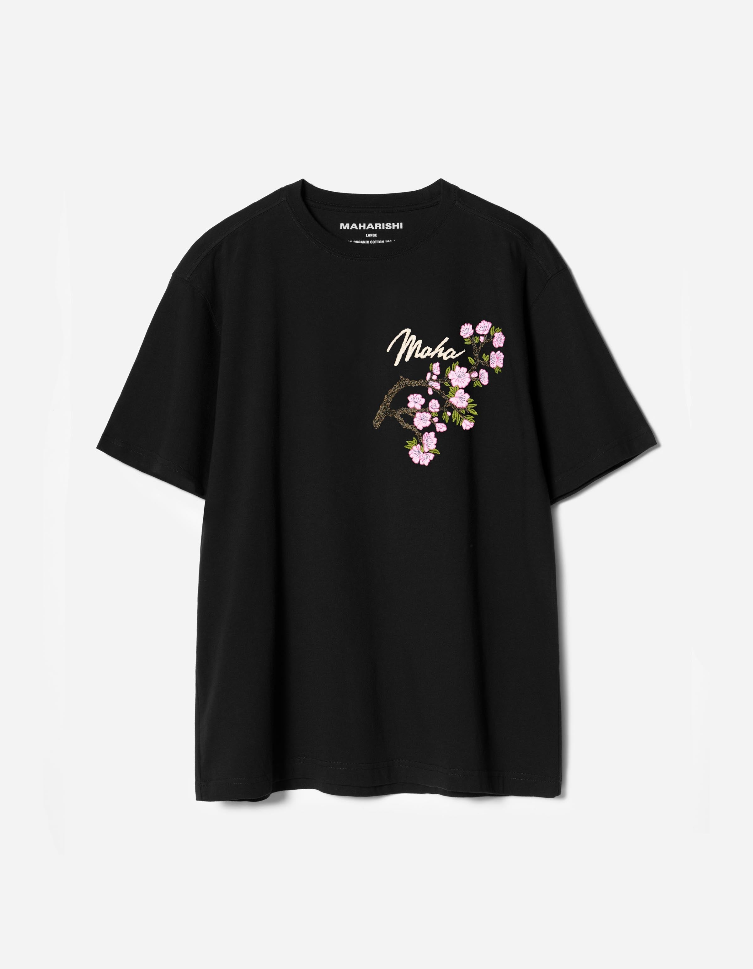トップス cherryboy407 7352 Sakura Serenity S/S T-Shirt Black – Maharishi