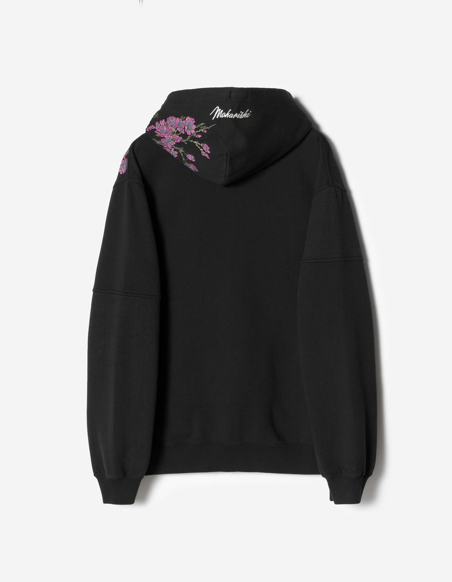 7362 Sakura Tugihagi Hooded Sweat Black