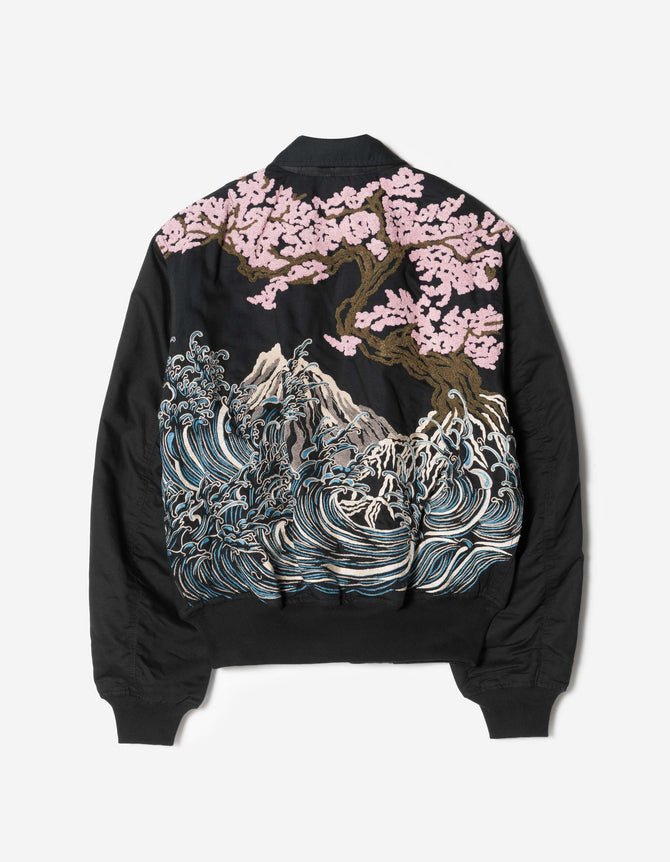 7363 Sakura MA-2 Flight Jacket Black