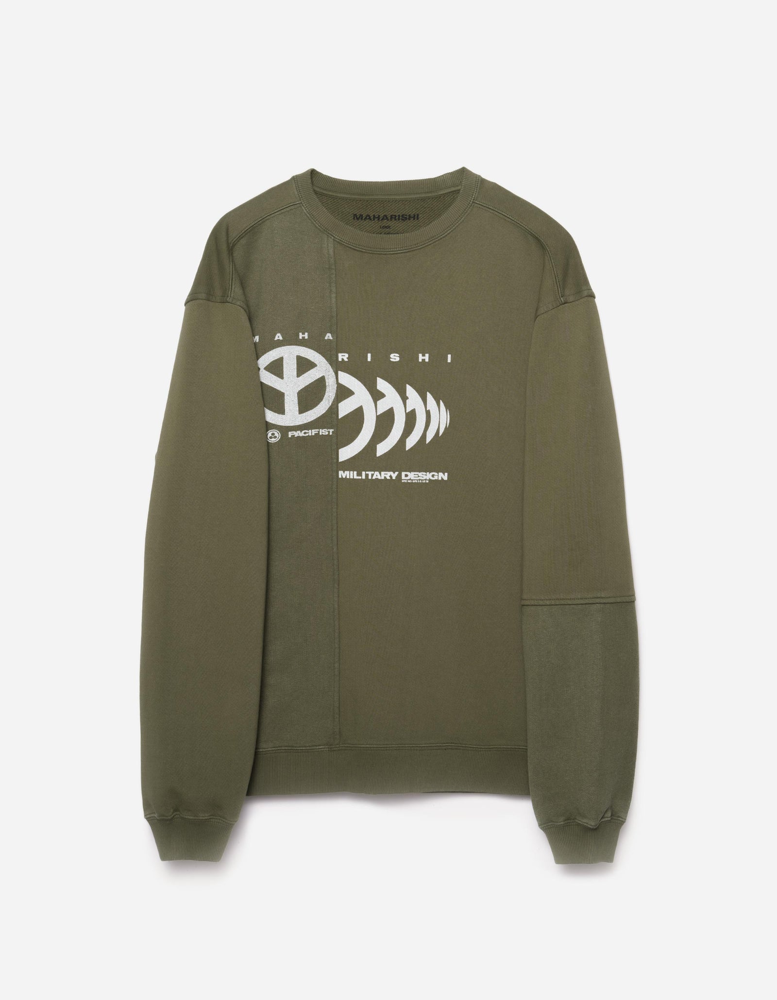 7366 Maha Peace Rally Crew Sweat Olive OG-107F