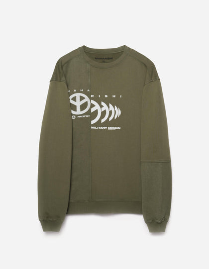 7366 Maha Peace Rally Crew Sweat Olive OG-107F
