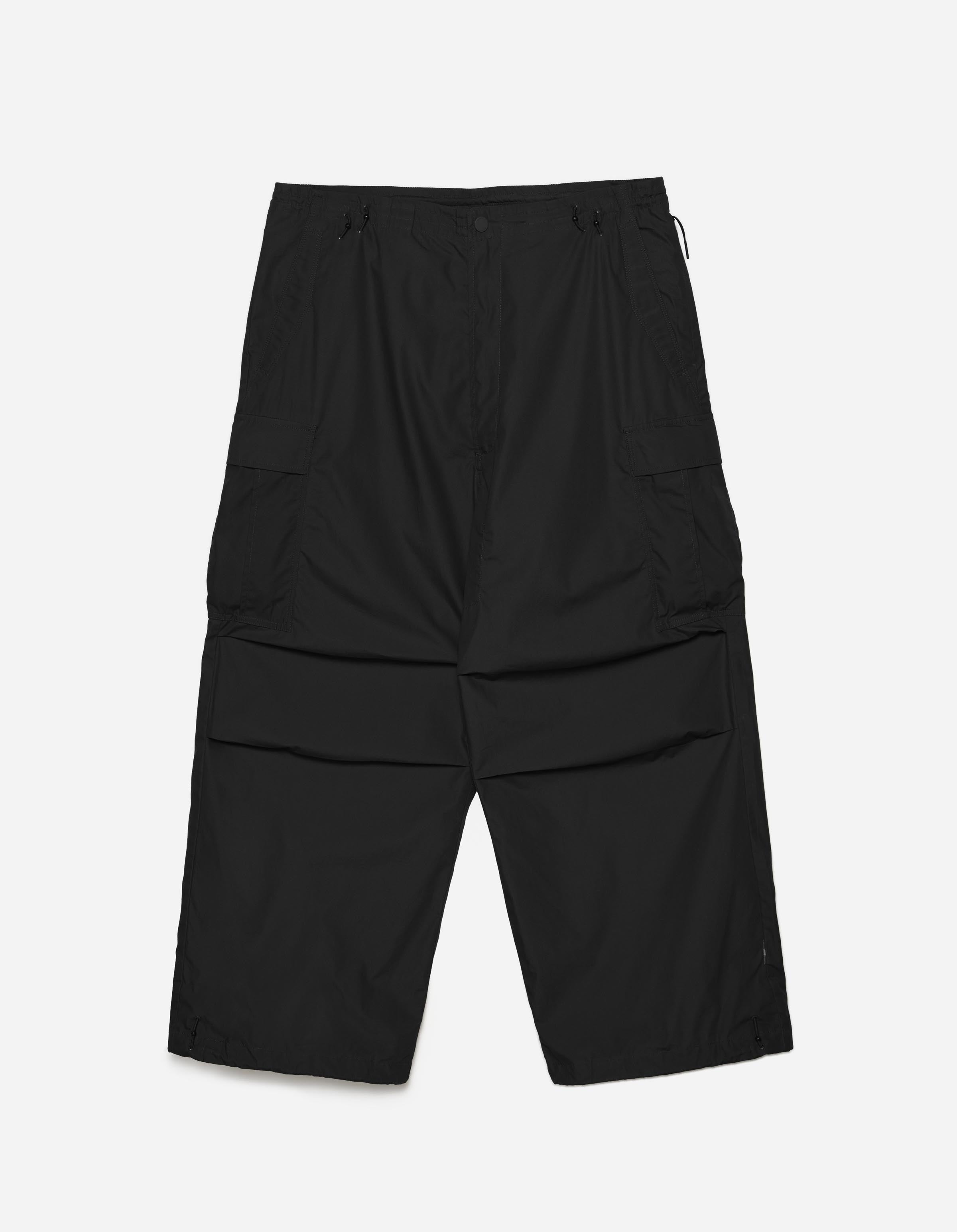 7312 Maha Asym Linen Pleated Pants Black – Maharishi