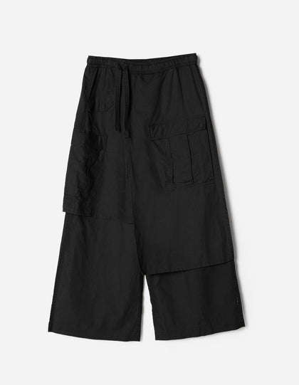 7398 WR Asym Cargo Hakama Pants Black