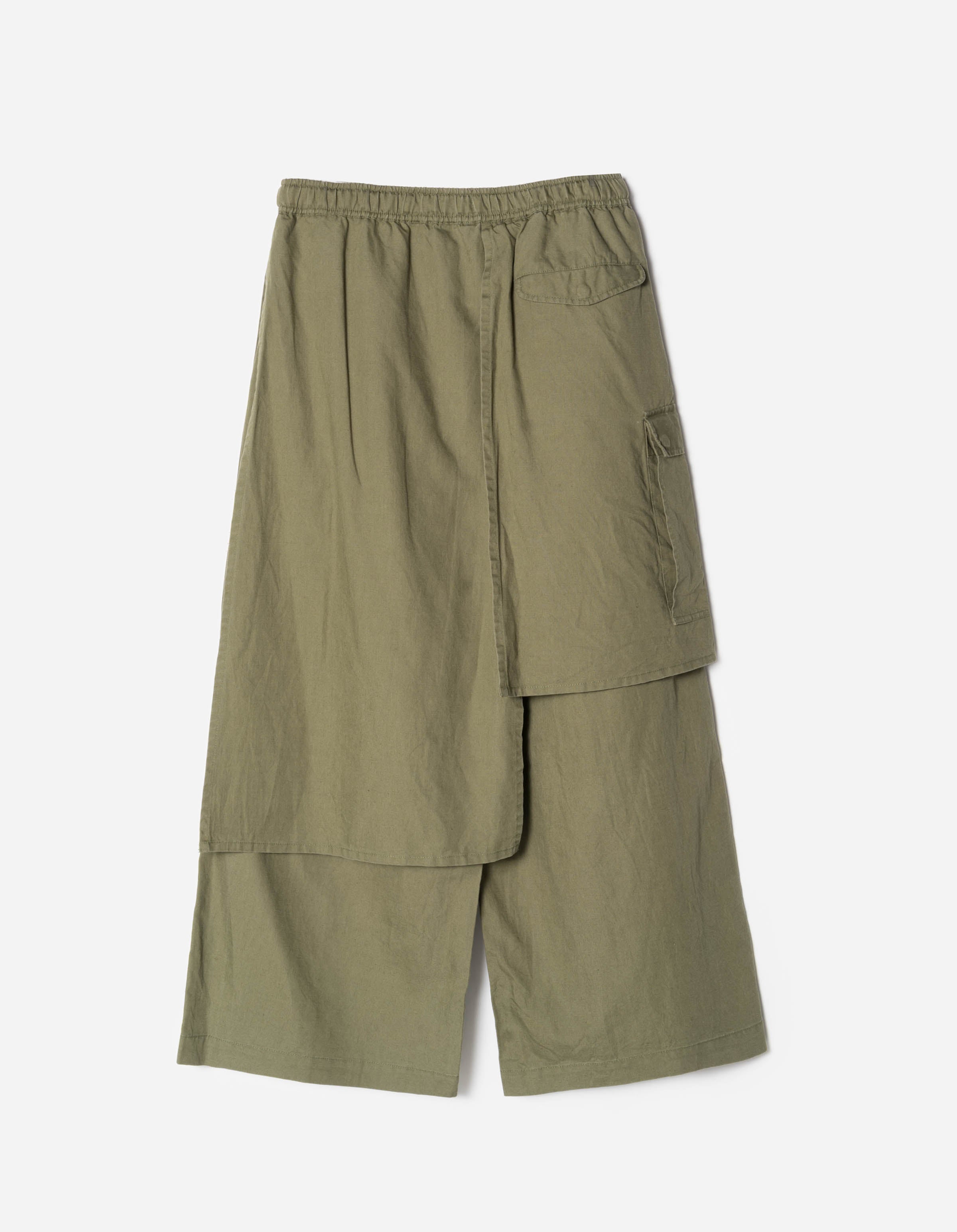 7398 WR Asym Cargo Hakama Pants Olive OG-107F – Maharishi