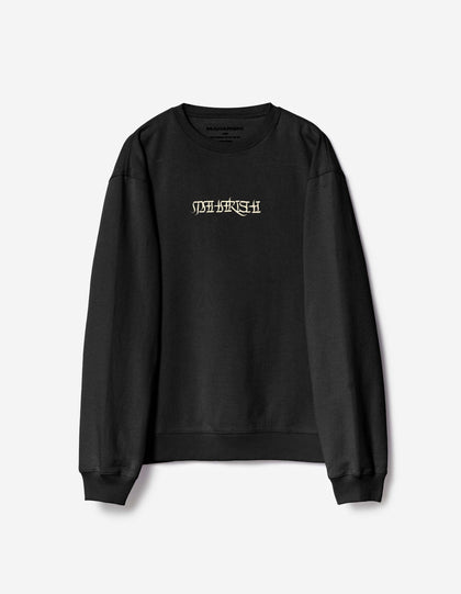 7549 Maha Script Crew Sweat Black