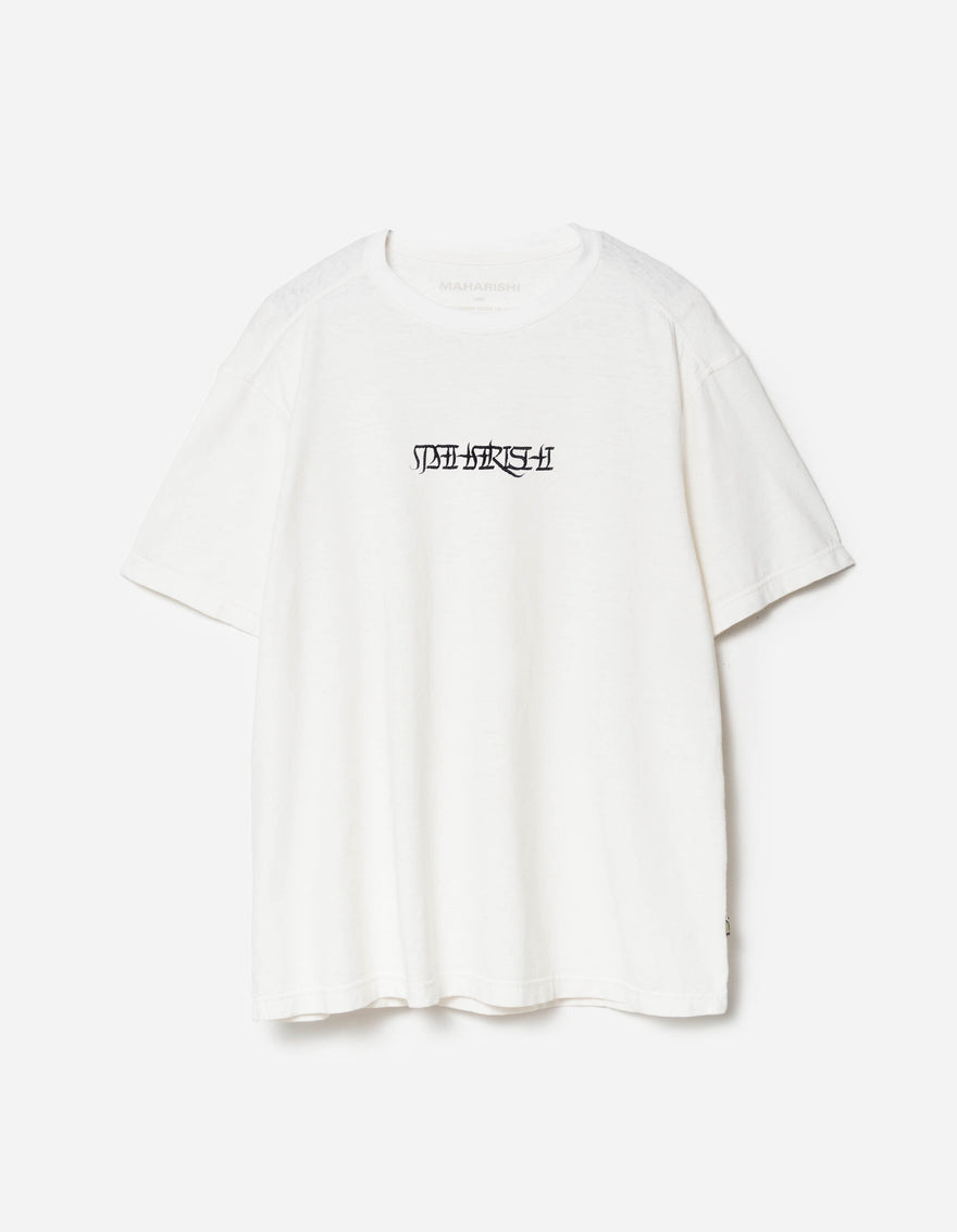 7551 Maha Script T-Shirt White