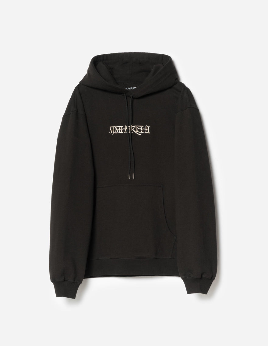 7552 Maha Script Hooded Sweat Black