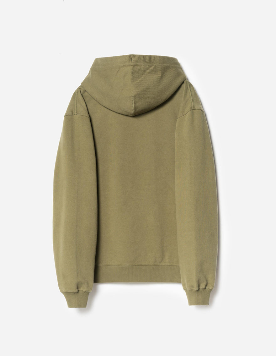 7552 Maha Script Hooded Sweat Olive OG-107F