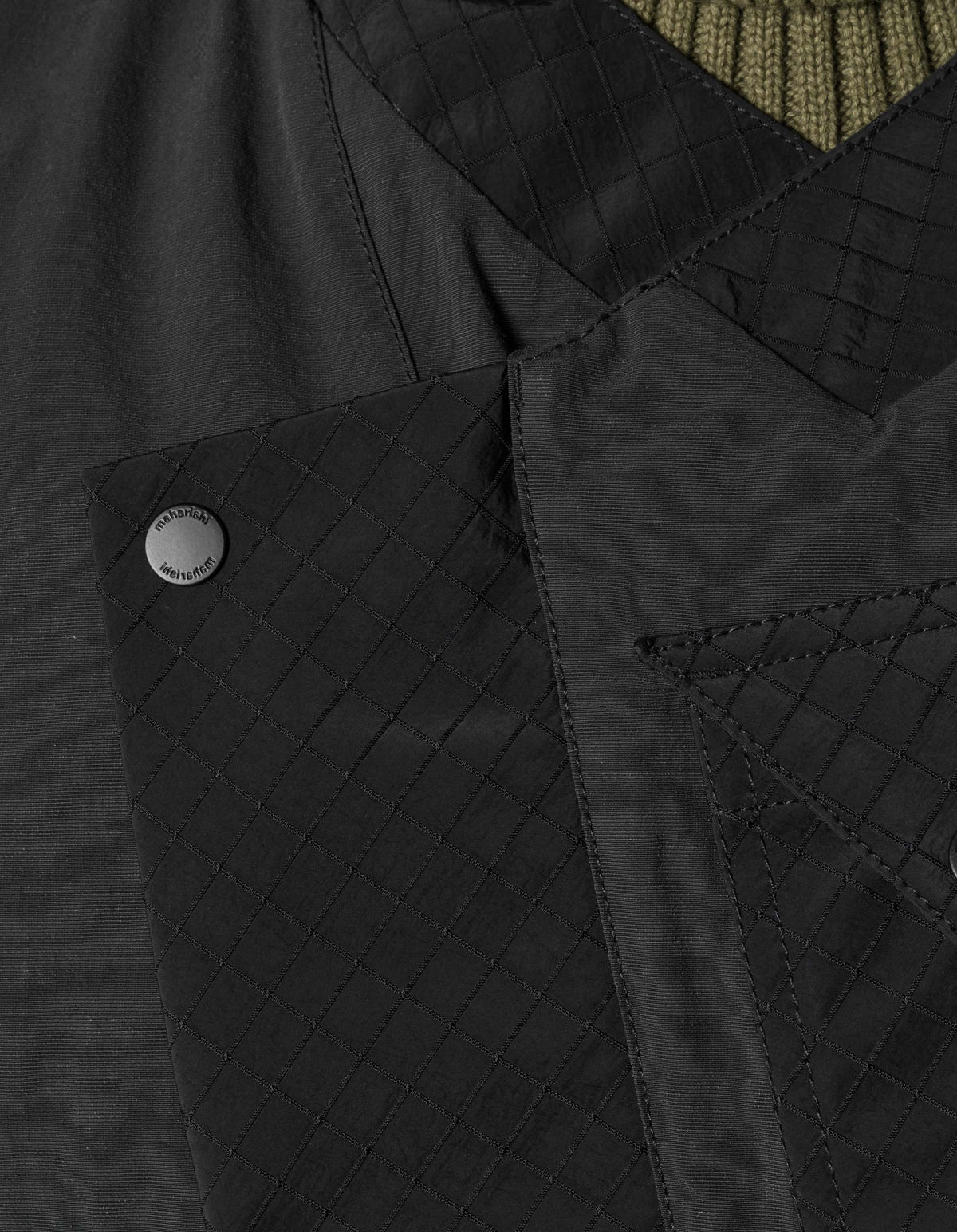 7581 DWR Hemp Light Padded Asym Vest Black