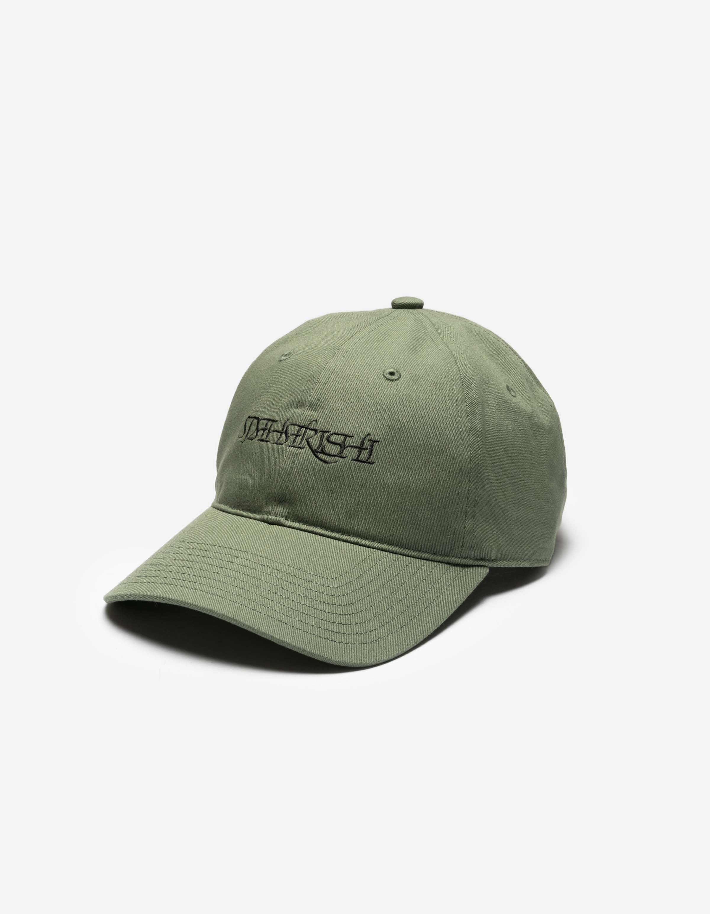7593 Maha Script 6 Panel Cap Olive – Maharishi