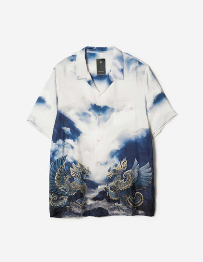 7703 Garuda Camp Collar Shirt Navy