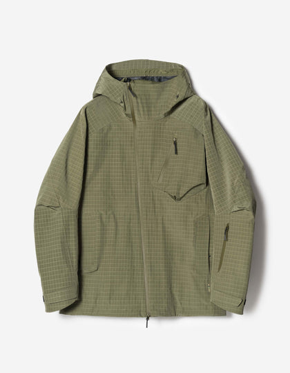 7610 Recycled Nylon Asym Storm Parka Olive OG-107F