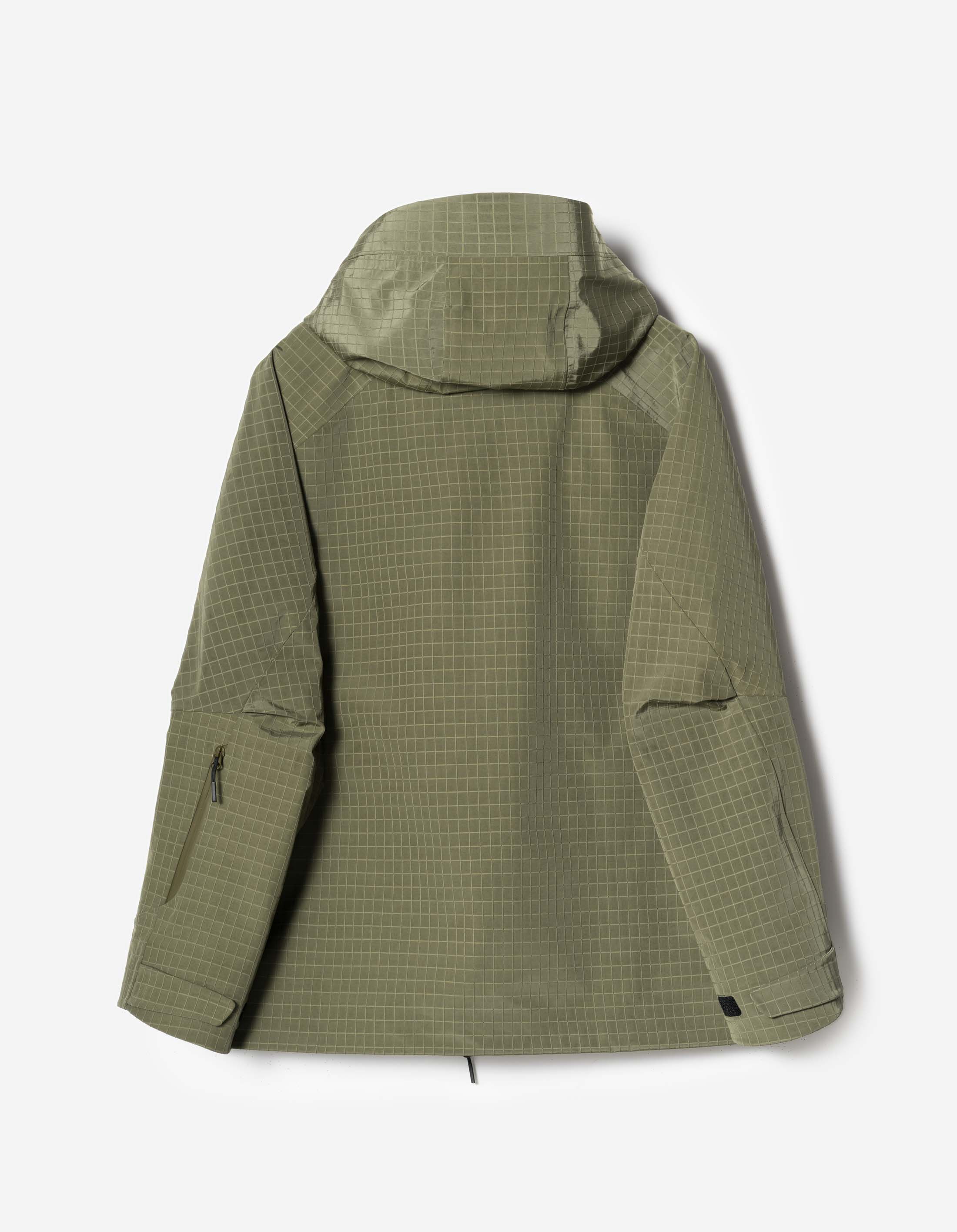 7610 Recycled Nylon Asym Storm Parka Olive OG-107F – Maharishi