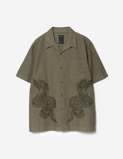 7680 Mantra Camp Collar Shirt Olive OG-107F