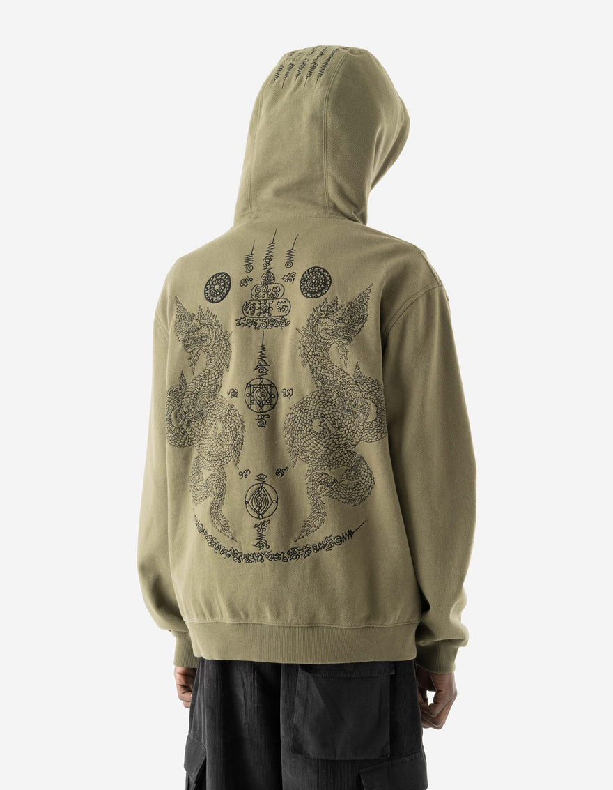 7681 Naga Hooded Sweat Olive OG-107F