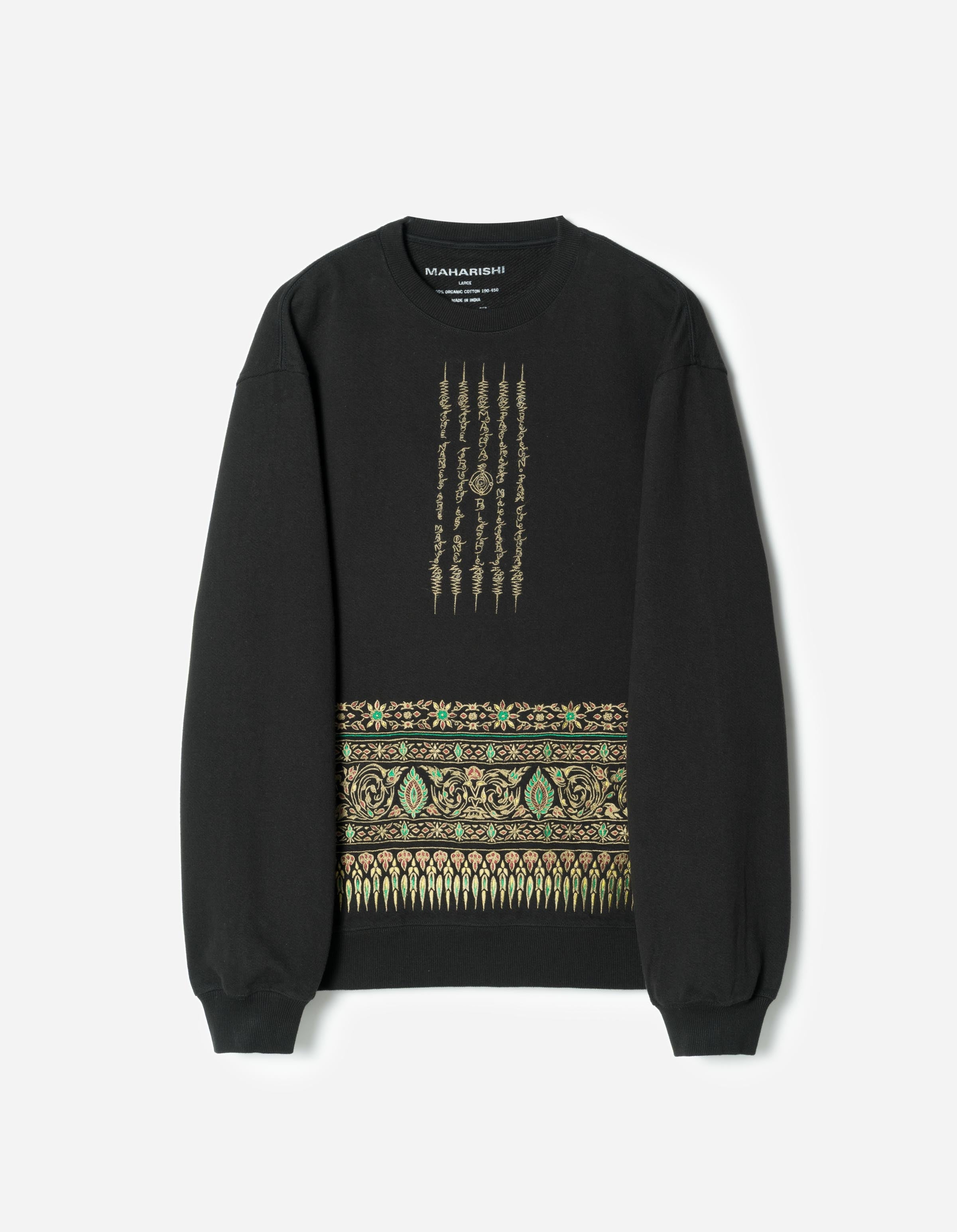 トップス MAHARISHI Black Paneled Sweat Sweats & Knits – Maharishi