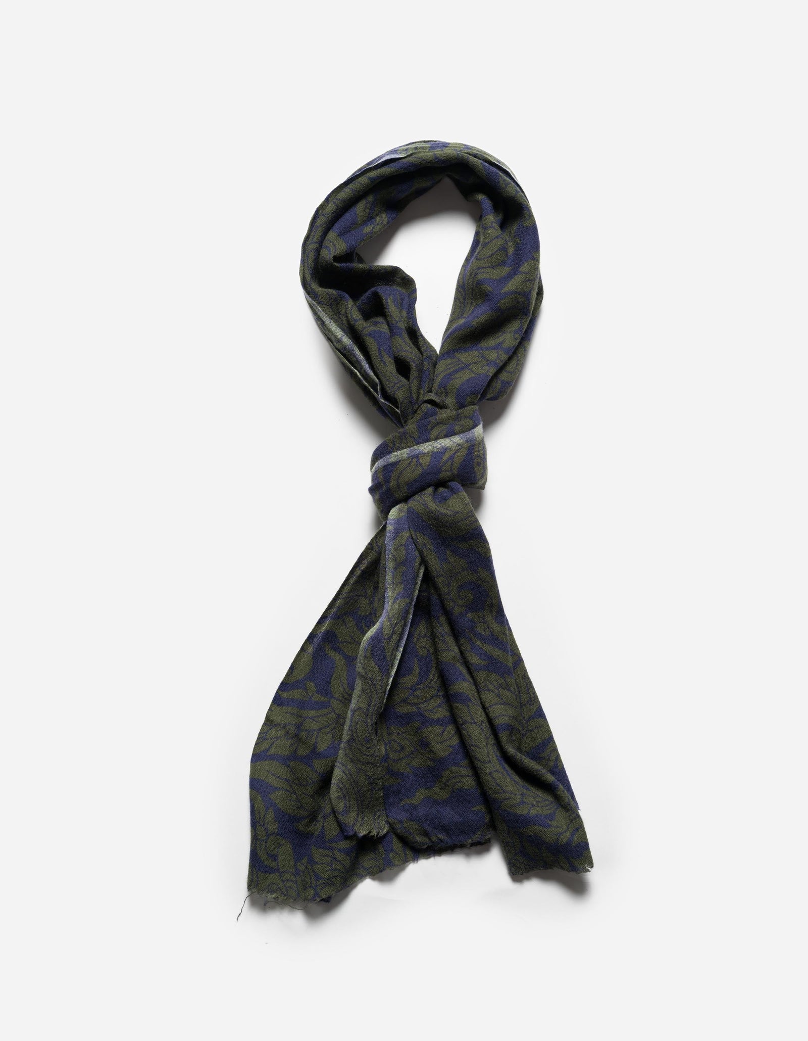 7690 Thai Temple Pashmina Navy/Olive