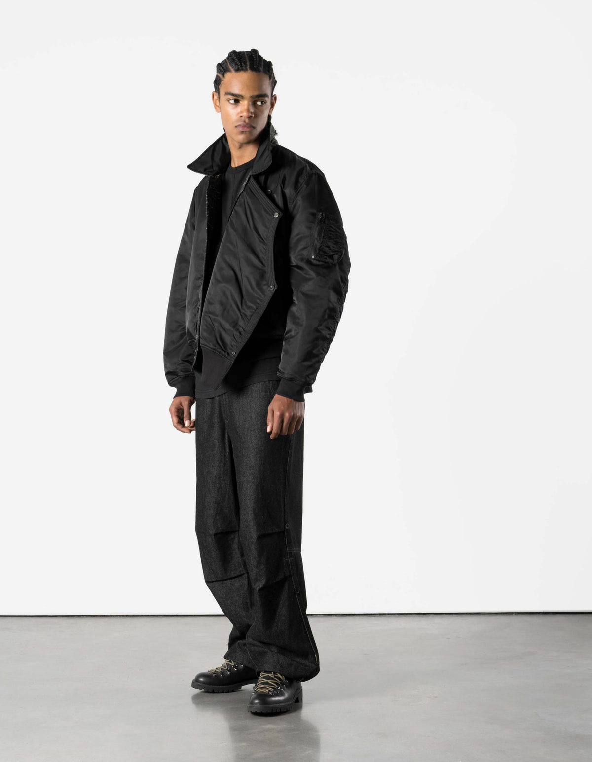 7691 A2 Monk Flight Jacket Black/Red