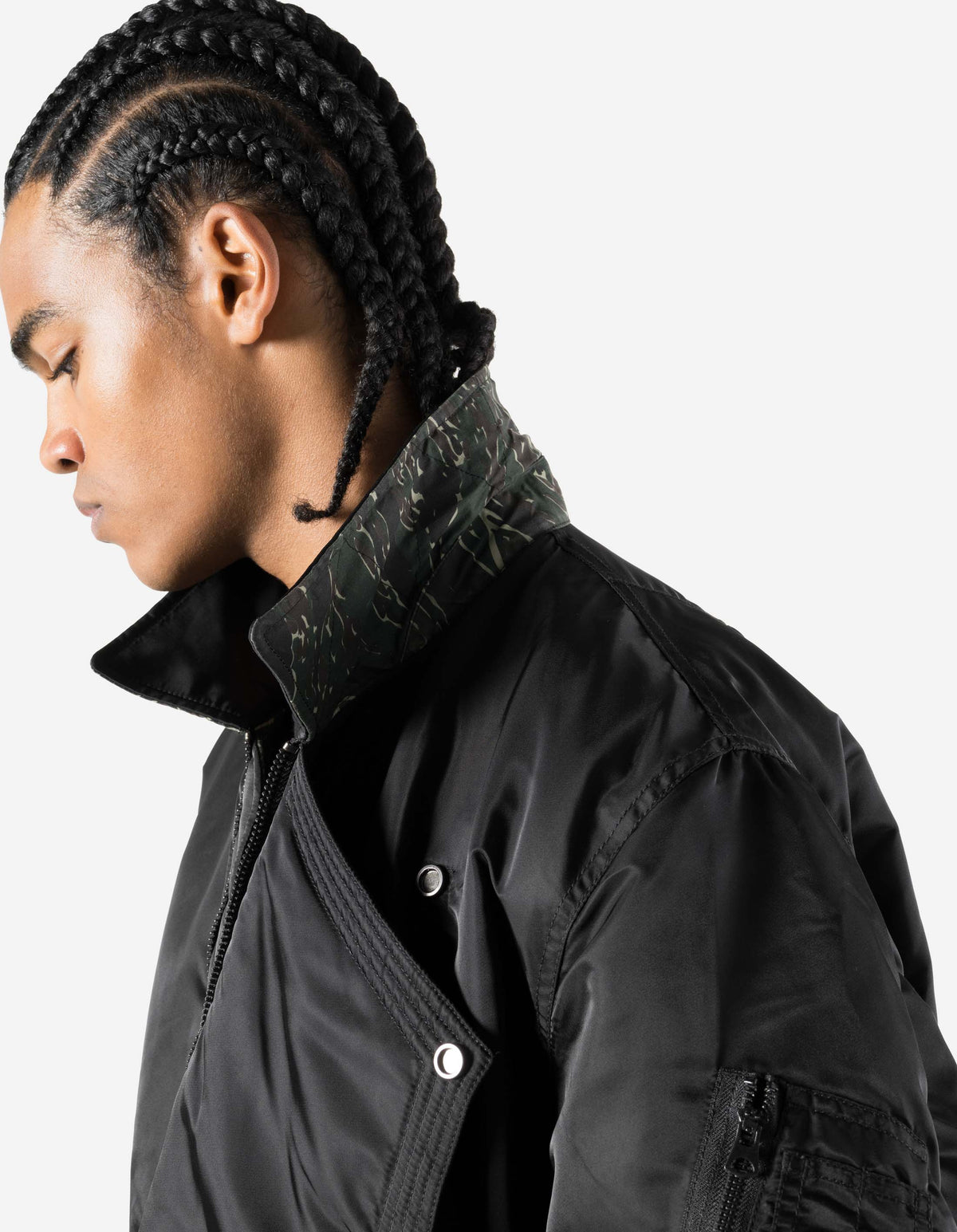 7691 A2 Monk Flight Jacket Black/Red