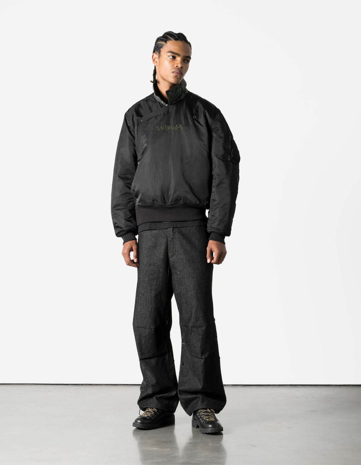 7691 A2 Monk Flight Jacket Black/Red