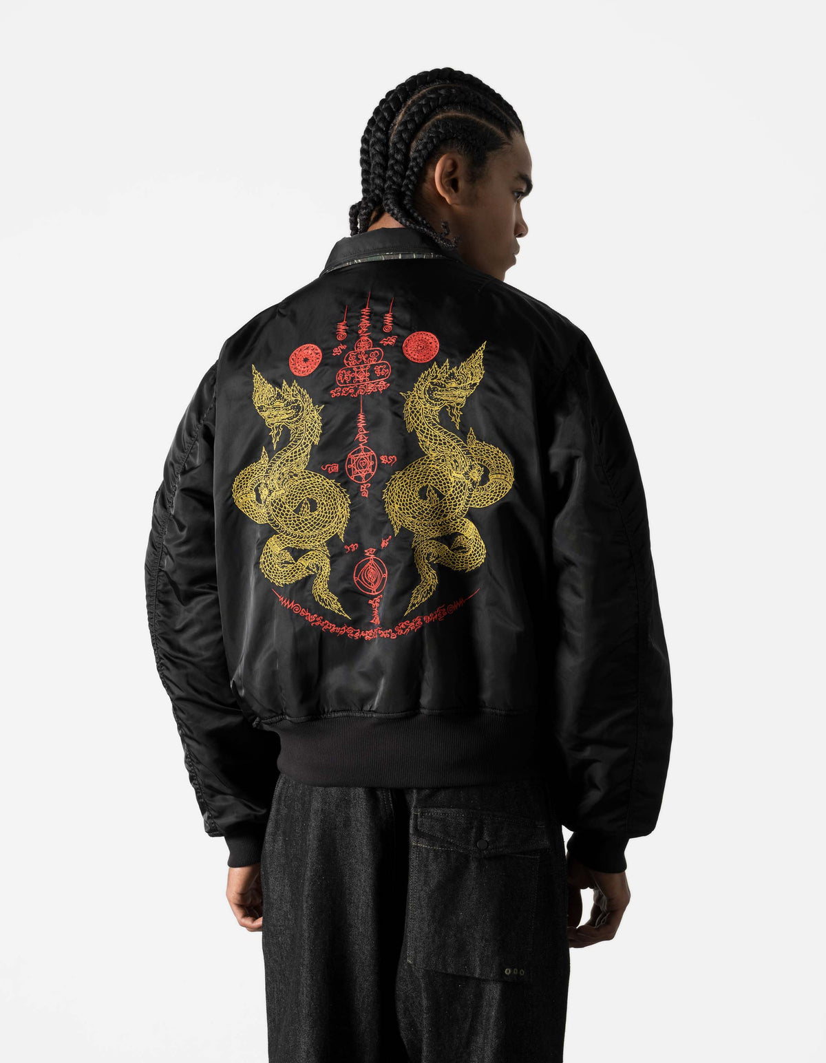 7691 A2 Monk Flight Jacket Black/Red