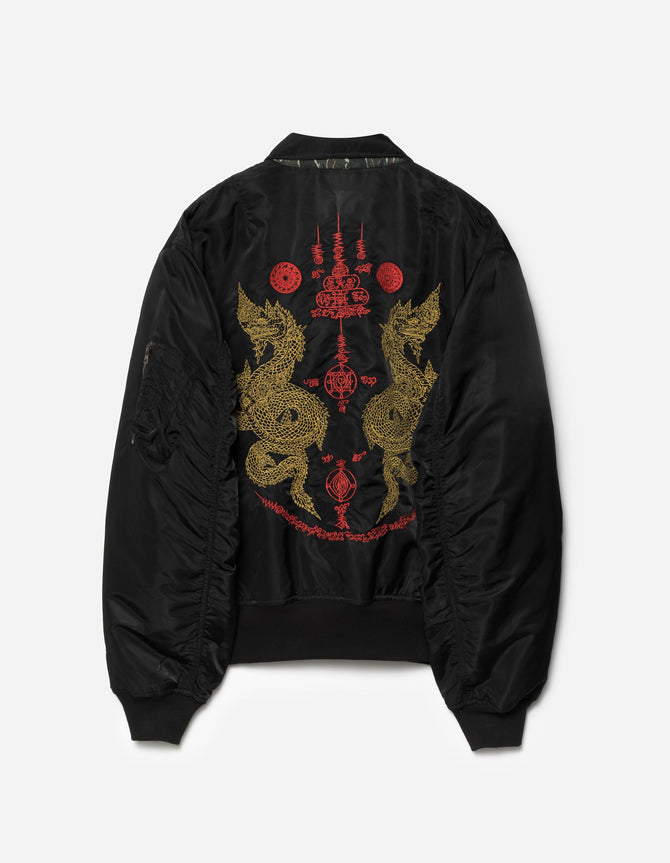 7691 A2 Monk Flight Jacket Black/Red