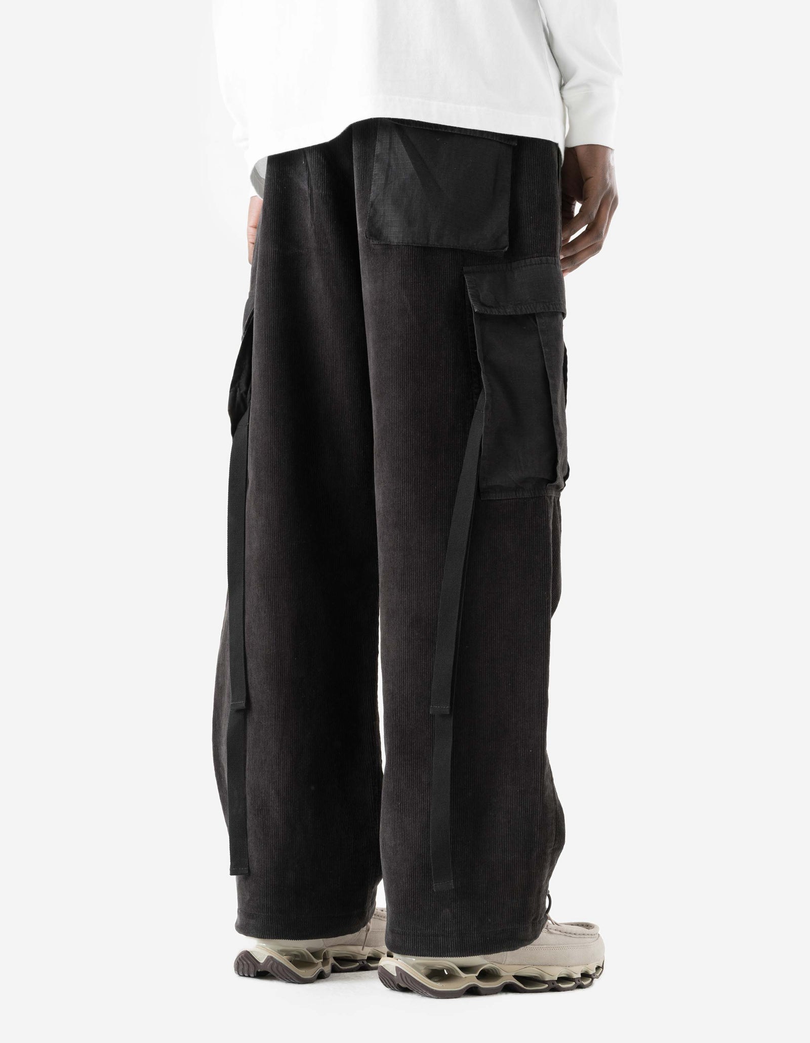 7695 Hemp Cord Utility Cargo Pants Black