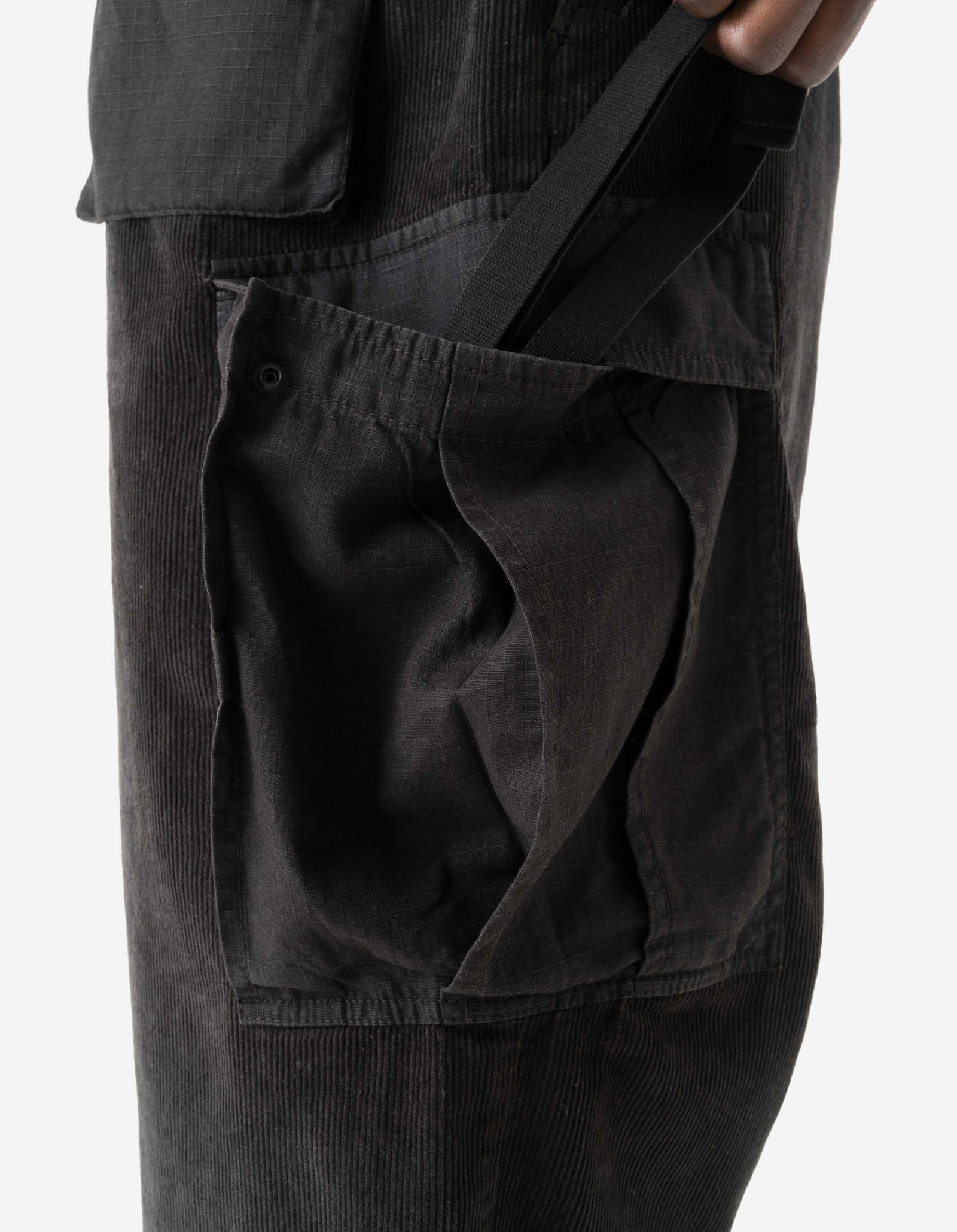 7695 Hemp Cord Utility Cargo Pants Black