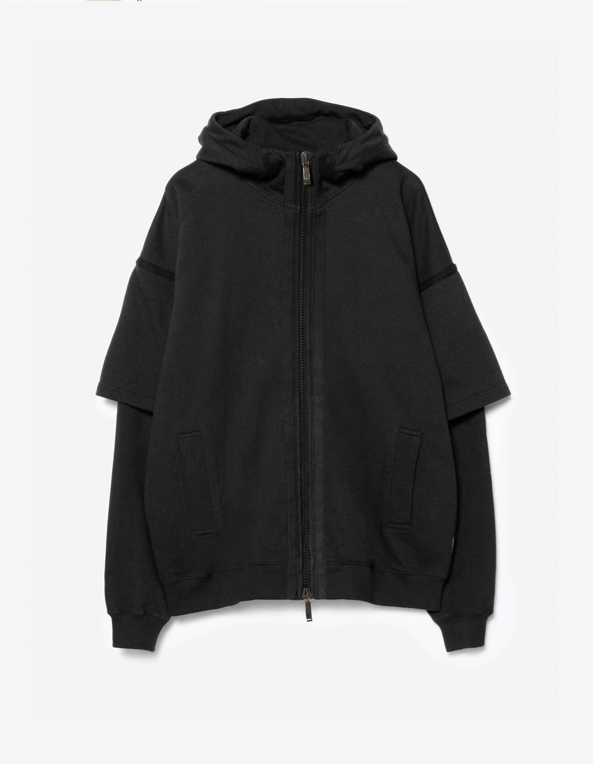 7697 Kimono Sleeve Hemp Hooded Sweat Black