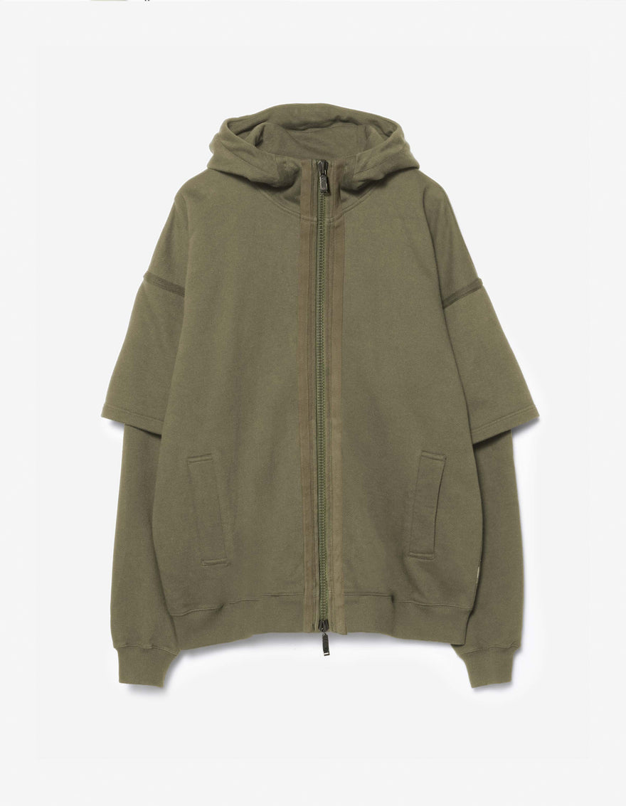 7697 Kimono Sleeve Hemp Hooded Sweat Olive OG-107F