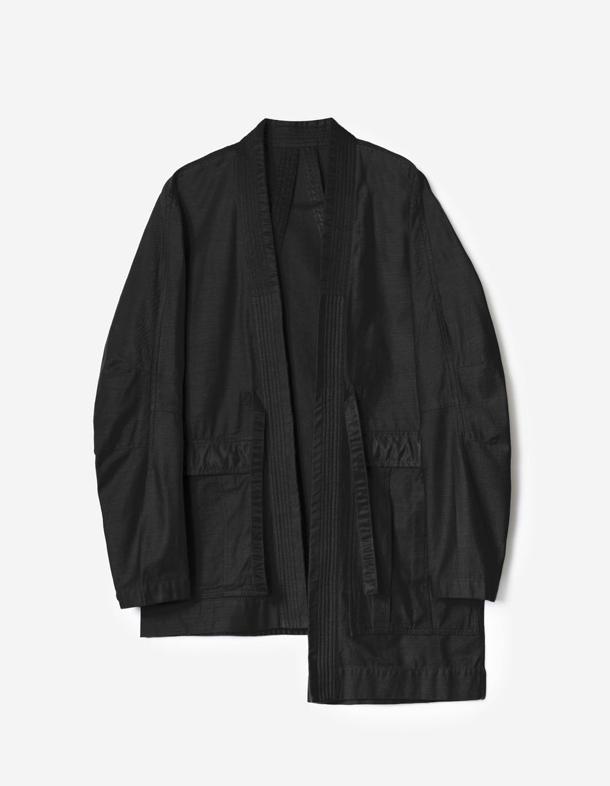 7706 Asym Hanten Kimono Black
