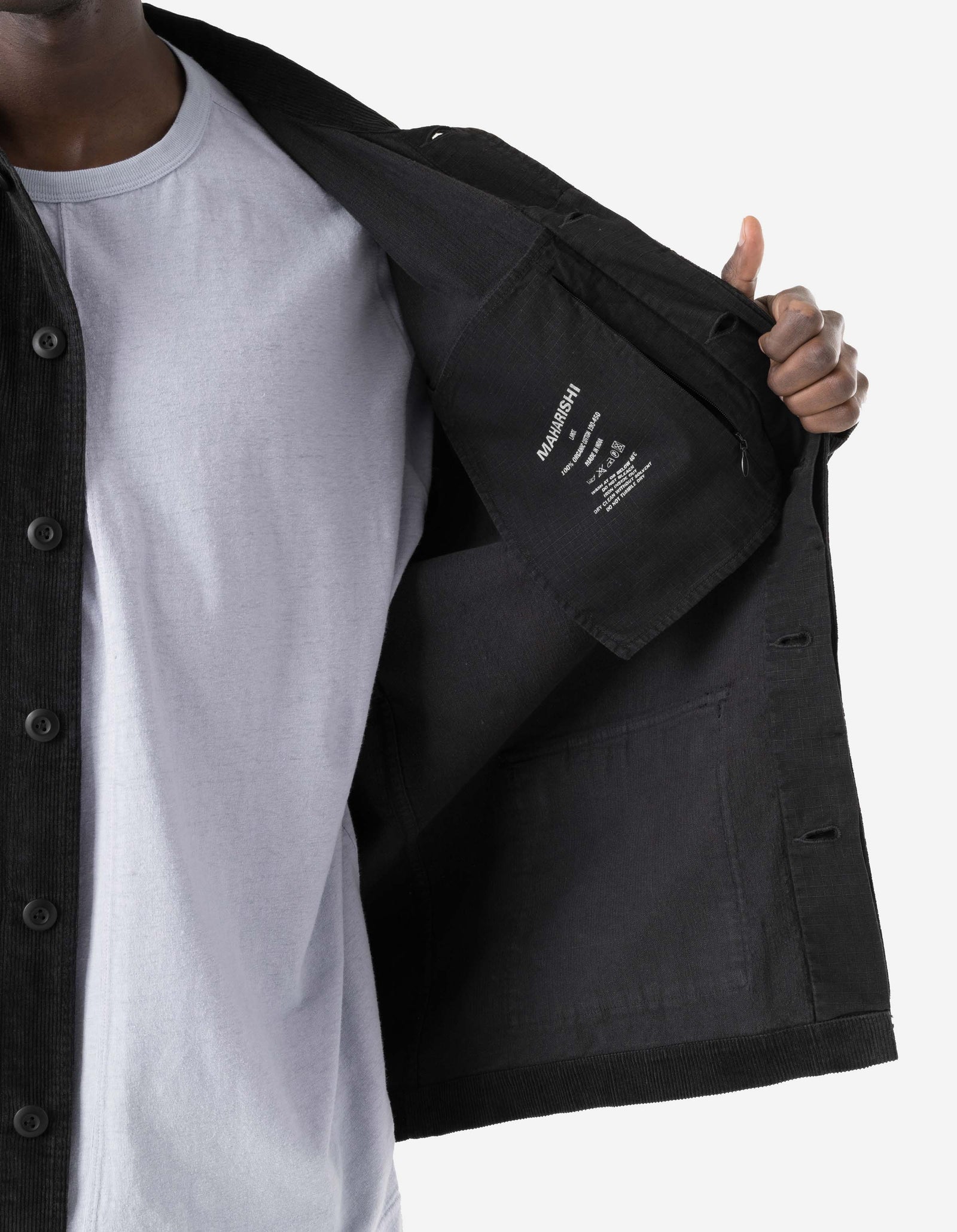 7708 Hemp Cord BDU Cargo Jacket Black