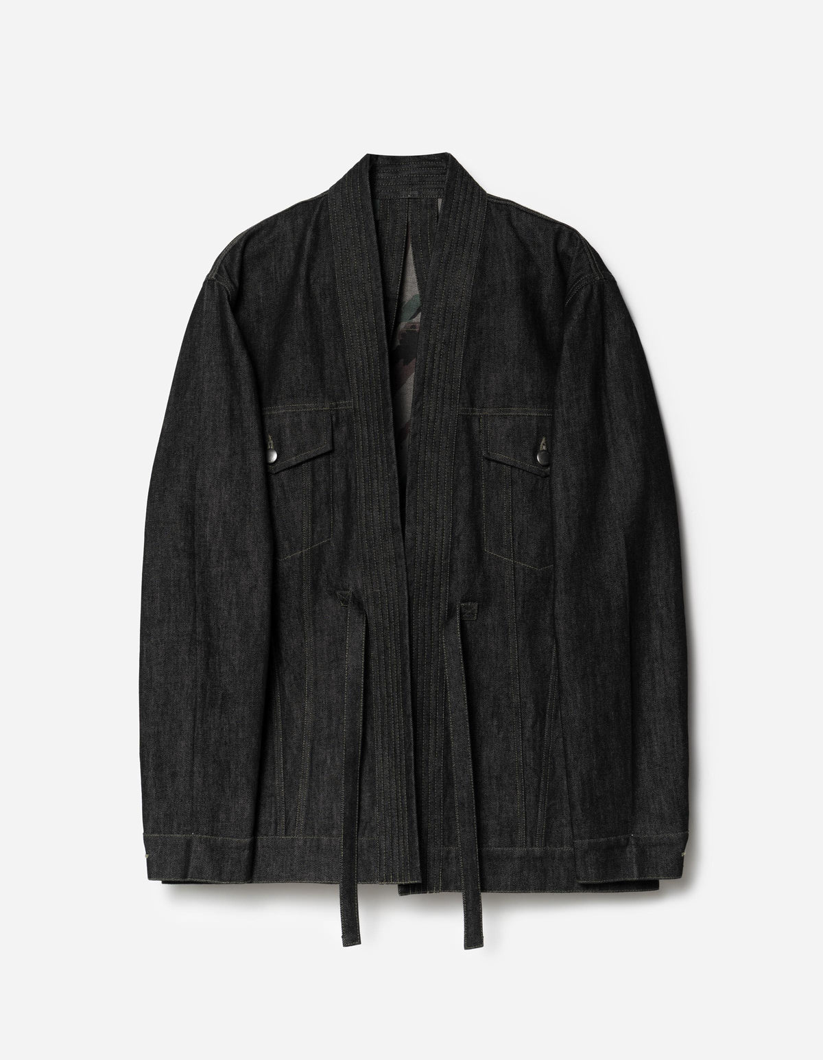7710 Maha Denim Hemp Kimono Black