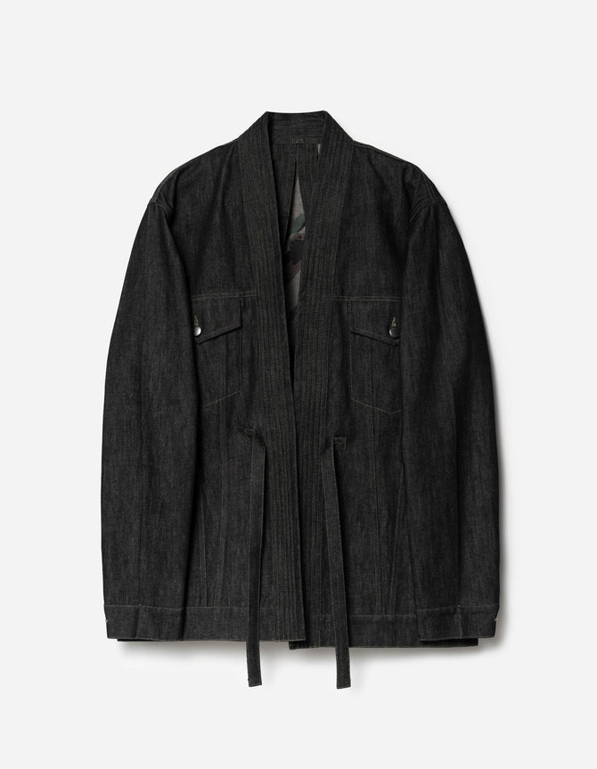 7710 Maha Denim Hemp Kimono Black