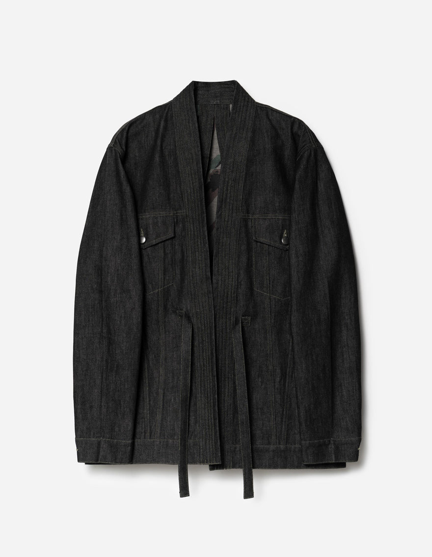 7710 Maha Denim Hemp Kimono Black